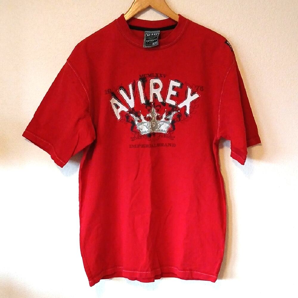 Vintage Y2K Avirex Red Crown Imperial Brand Cotton Shirt